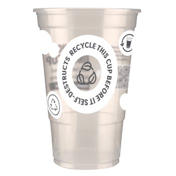 PINT TO BRIM PLASTIC GLASS FULLY BIODEGRADABLE