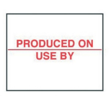 inchPRODUCED ONinch FOOD SAFETY LABEL PACK FOR LABEL GUN