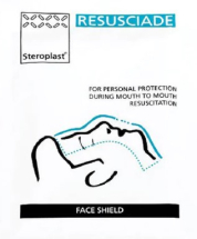 RESUSITATION MOUTH SHIELD WRAPPED IN FOIL X1