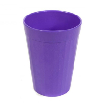 HARFIELD POLYCARBONATE PURPLE FLUTED TUMBLER GLASS 7OZ/200ML