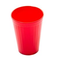 FLUTED TUMBLER POLYCARB 7OZ RED