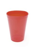 FLUTED TUMBLER POLYCARB 7OZ TRANSLUCENT RED