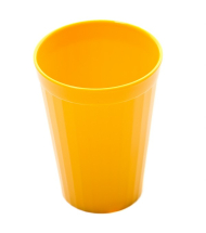 FLUTED TUMBLER POLYCARB 7OZ YELLOW