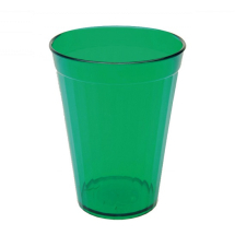 HARFIELD POLYCARBONATE TRANSLUCENT GREEN FLUTED TUMBLER GLASS 5OZ/150ML