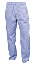 GENWARE BLUE & WHITE CHECK MED BAGGY TROUSERS *CLEARANCE*