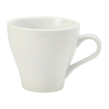 GENWARE PORCELAIN WHITE TULIP SHAPED CUP 10OZ