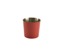 RED STAINLESS STEEL SERVING CUP 8.5X8.5CM           X12