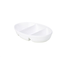 GENWARE WHITE PORCELAIN 3 DIVIDED OVAL DISH 11X7.7inch