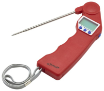GENWARE FOLDING PROBE POCKET THERMOMETER RED