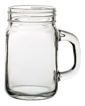 TENNESSE GLASS HANDLED JAR 15OZ, 43CL