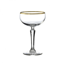 LIBBEY SPEAKEASY GOLD BANDED COUPE GLASS 8.3OZ/235ML
