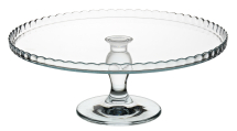 UTOPIA GLASS PATISSERIE UPTURN FOOTED PLATE 12.5inch