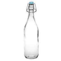 GLASS WATER BOTTLE 1LTR X6 *CLEARANCE*