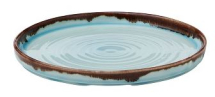 DUDSON HARVEST TURQUOISE WALLED PLATE 8.67inch  X6