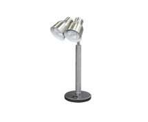 CHEFMASTER WARMING LAMP DOUBLE WITH MARBLE BASE