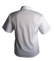 WHITE COOLBACK CHEFS JACKET SMALL SHORT SLEEVE