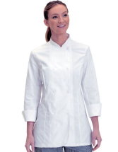 DENNYS LADIES FITTED CHEF JACKET WHITE SMALL
