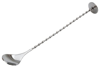 STAINLESS STEEL MIXING BAR 11Inch COCKTAIL SPOON DISC MUDDLER