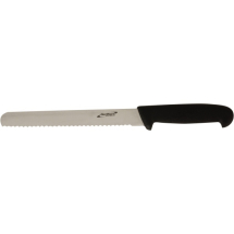SERRATED BREAD KNIFE 8inch BLACK HANDLE