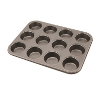 CARBON STEEL 12 CUP MUFFIN TRAY 35.2 X 27 X 2.9CM