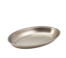 STAINLESS STEEL OVAL VEGETABLE DISH UNDIVIDED 10inch