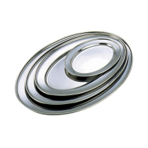 STAINLESS STEEL OVAL MEAT FLAT 18X11inch