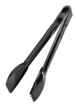 POLYCARBONATE BLACK SALAD TONGS 9inch