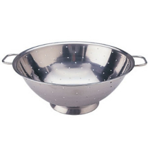 COLANDER 10inch WITH WIRE HANDLES STAINLESS STEEL
