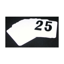 WHITE PVC TABLE NUMBERS BLACK WRITING 1 - 25