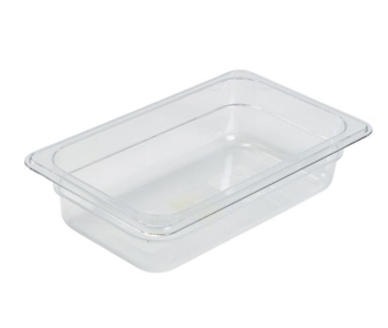 POLYCARBONATE CLEAR GASTRONORM PAN 1/4 100MM