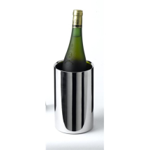 GENWARE POLISHED STAINLESS STEEL WINE COOLER 4.7X7inch
