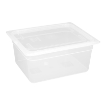 VOGUE POLYPROP 1/2 GASTRONORM CONTAINER WITH LID 150MM X4