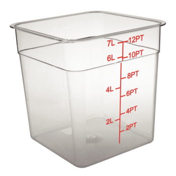 POLYCARBONATE SQUARE STORAGE CONTAINER 7LTR