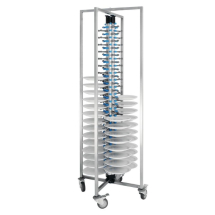 VOGUE MOBILE PLATE RACK 84 PLATES S/S
