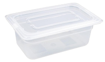 POLYPROPYLENE 1/4 GASTRONORM CONTAINER AND LID X4