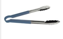 STAINLESS STEEL TONGS BLUE 9inch