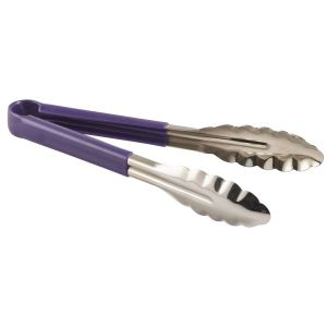 STAINLESS STEEL TONG PURPLE 9Inch