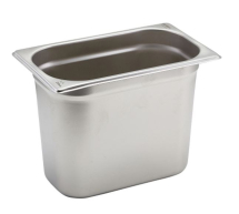 STAINLESS STEEL GASTRONORM PAN 1/4 200MM DEEP