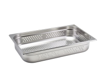 PERFORATED STAINLESS STEEL GASTRONORM PAN 1/1 100MM DEPTH