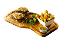 GENWARE OLIVE WOOD GROOVED SERVING BOARD 15.7X8.3inch