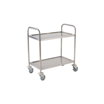 STAINLESS STEEL TROLLEY 85.5L X 53.5W X 93-3H-2 SHELVE