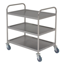 STAINLESS STEEL TROLLEY 85.5L X 53.5W X 93H 3 SHELVES