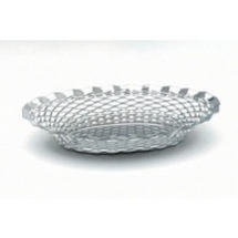 OVAL STAINLESS STEEL BASKET 24X17CM
