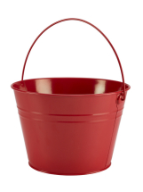 STAINLESS STEEL SERVING BUCKET 25CM RED SSB25R
