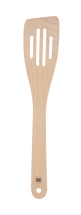 CURVED SLOTTED SPATULA IN FSC CERTIFIED BEECH