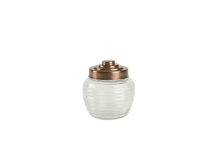 SMALL BEEHIVE GLASS JAR WITH COPPER LID (1400ML) D150x H160