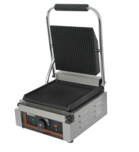 BLIZZARD 1800W SINGLE CONTACT GRILL TOP&BOTTOM RIBBED