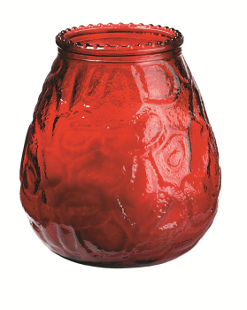 VENEZIA CANDLE LAMP RED X12 GLASS JAR CANDLE 70HR BURN