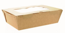 TASTE RANGE LARGE FOOD TO GO BOX WITH WINDOW & VENTS 185 X 125 X 60MM