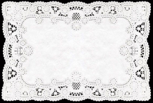 WHITE LACE TRAY PAPER 396X314MM